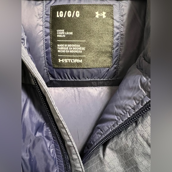 New Mens Under Armour Storm Ultimate Down Jacket - Navy Large MSRP $400 - Picture 5 of 7
